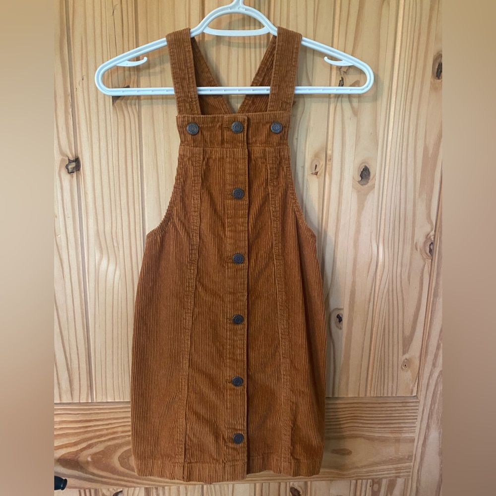 Corduroy overall skirt